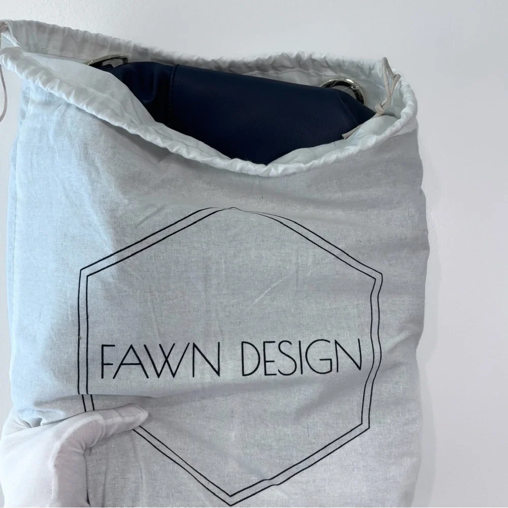 Fawn DesignThe Original Diaper Baby Travel Bag in Navy Faux Leather - Picture 6 of 6